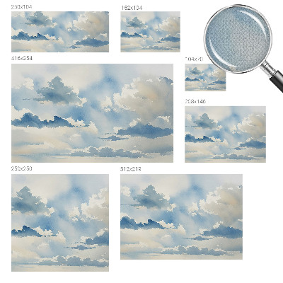 Peel and stick wallpaper mural Heavenly clouds