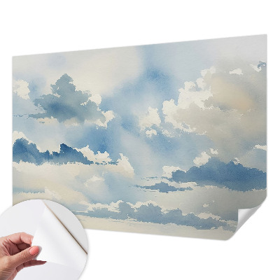 Peel and stick wallpaper mural Heavenly clouds