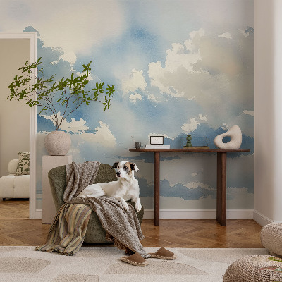 Peel and stick wallpaper mural Heavenly clouds