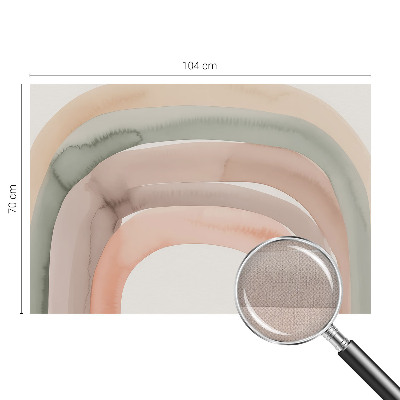 Self-adhesive wall mural with a rainbow arches design