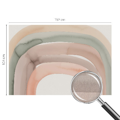 Self-adhesive wall mural with a rainbow arches design