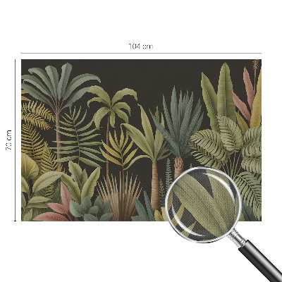 Stick-on wall mural with a tropical jungle design