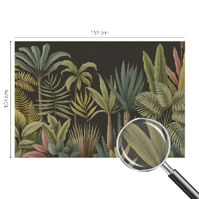 Stick-on wall mural with a tropical jungle design