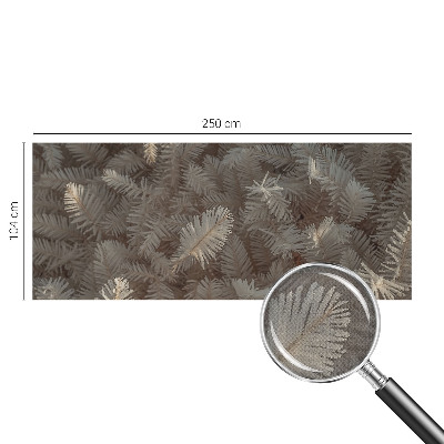 Peel and stick wall mural for living room featuring frosty twig motifs