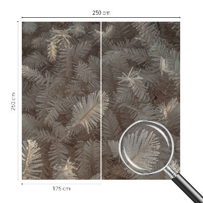 Peel and stick wall mural for living room featuring frosty twig motifs