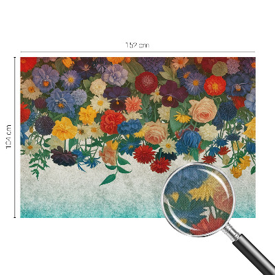 Peel and stick wall mural for bedroom with colorful floral motif