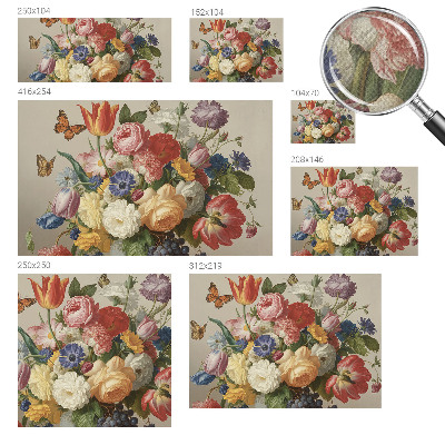 3D wall mural Flowers and butterflies