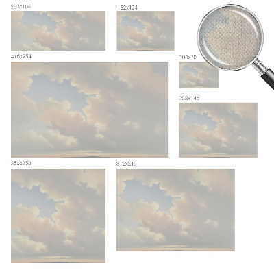 Peel and stick wall mural for kids' room with a pastel sky design