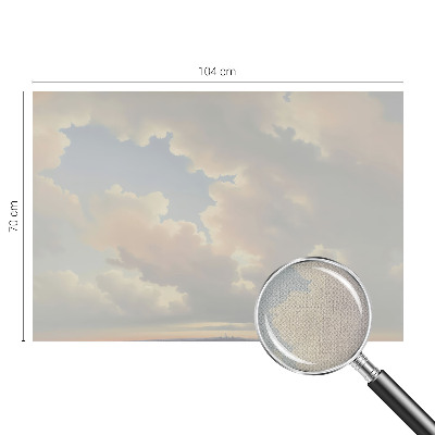 Peel and stick wall mural for kids' room with a pastel sky design