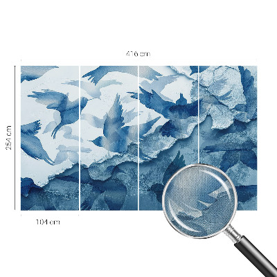 Nursery wall mural Dynamic birds