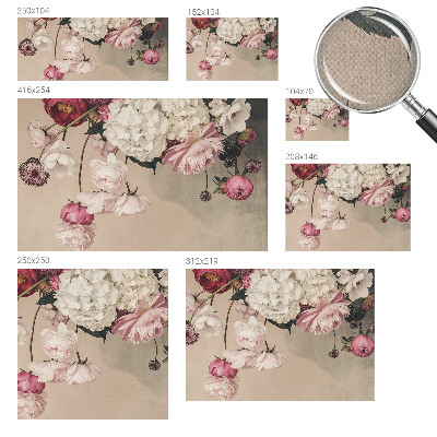 3D photo wallpaper mural with a romantic floral design