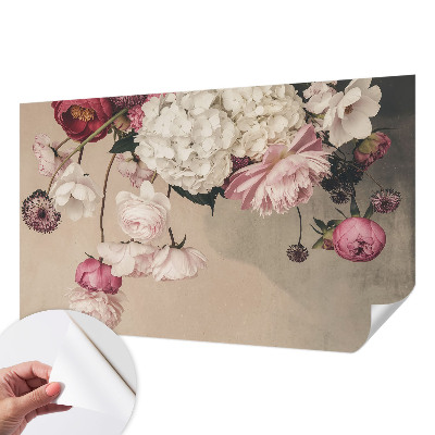 3D photo wallpaper mural Romantic flowers