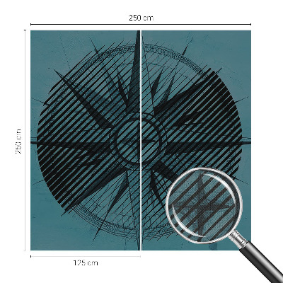 Children's wall mural Marine compass