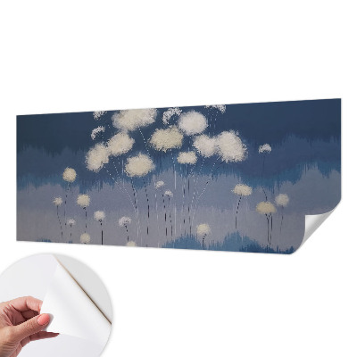 Baby room wall mural White dandelions