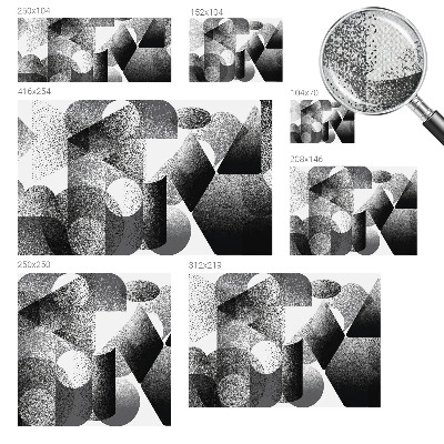 Peel and stick wall mural Geometric shapes