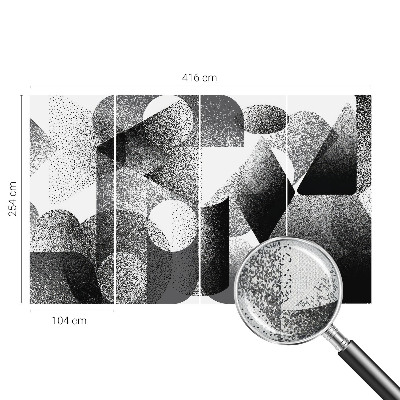 Peel and stick wall mural with a geometric shapes design