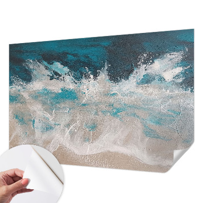 Peel and stick wallpaper mural Ocean waves