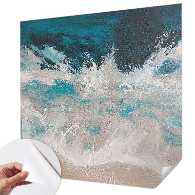 Peel and stick wallpaper mural Ocean waves