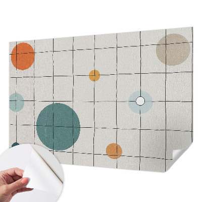 Self-adhesive wall mural Colored circles
