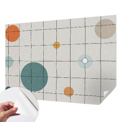 Self-adhesive wall mural Colored circles