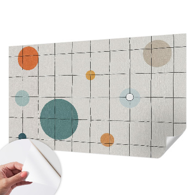 Self-adhesive wall mural Colored circles