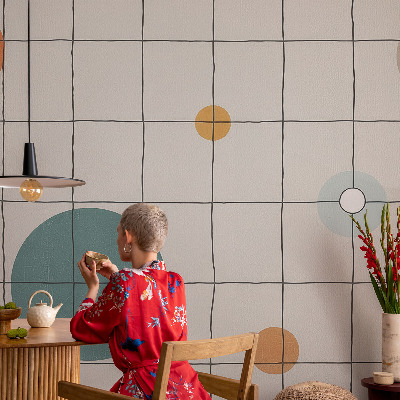Self-adhesive wall mural Colored circles