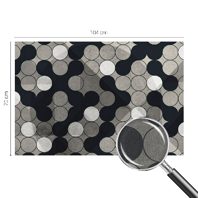 Self-adhesive photo wallpaper with a geometric circles pattern