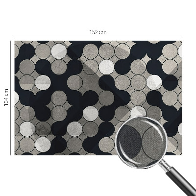 Self-adhesive photo wallpaper with a geometric circles pattern