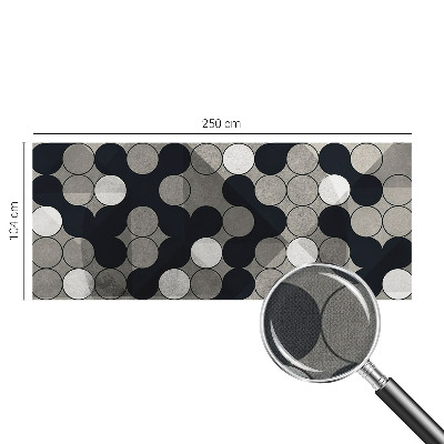 Self-adhesive photo wallpaper with a geometric circles pattern