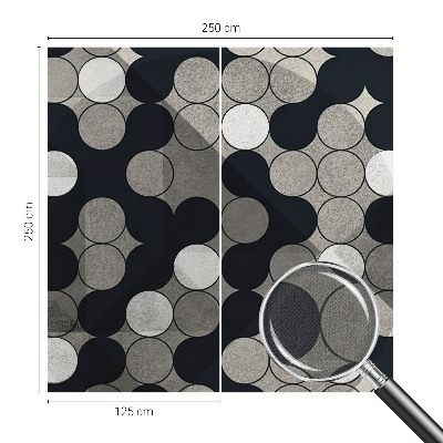 Self-adhesive photo wallpaper with a geometric circles pattern