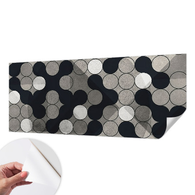 Self-adhesive photo wallpaper with a geometric circles pattern