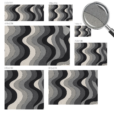Stick-on wall mural Gray waves