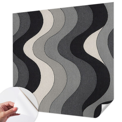 Stick-on wall mural Gray waves