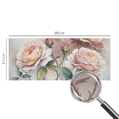 Removable wall mural wallpaper Pastel roses