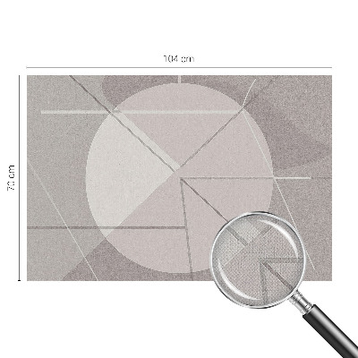 Removable wall mural with an abstract geometric design