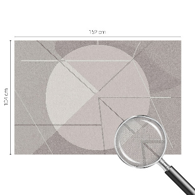 Removable wall mural with an abstract geometric design