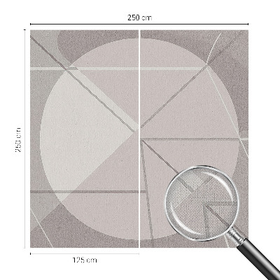 Removable wall mural with an abstract geometric design