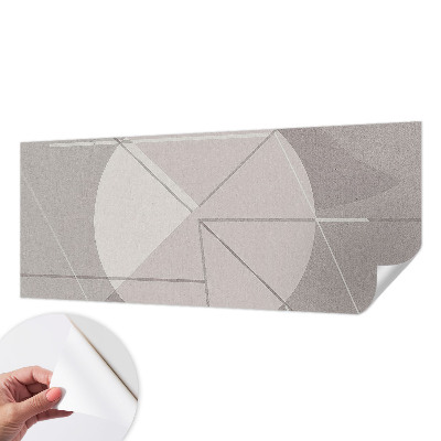 Removable wall mural with an abstract geometric design