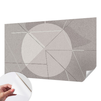 Removable wall mural with an abstract geometric design