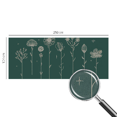 Peel and stick wall mural with a subtle floral pattern suitable for living rooms