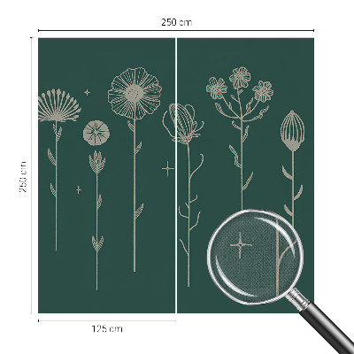 Peel and stick wall mural for living room Subtle flowers