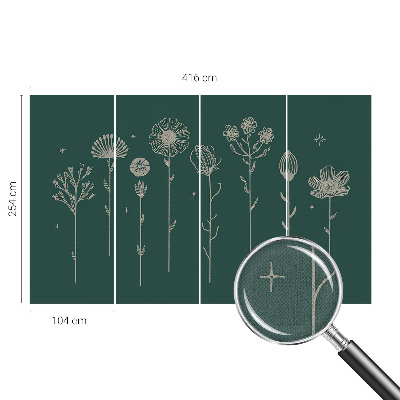 Peel and stick wall mural with a subtle floral pattern suitable for living rooms