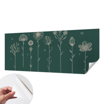Peel and stick wall mural with a subtle floral pattern suitable for living rooms