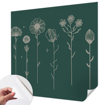 Peel and stick wall mural for living room Subtle flowers