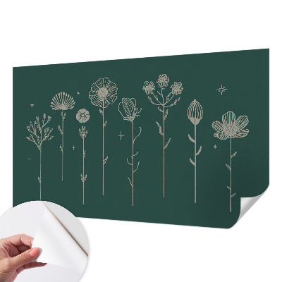 Peel and stick wall mural for living room Subtle flowers