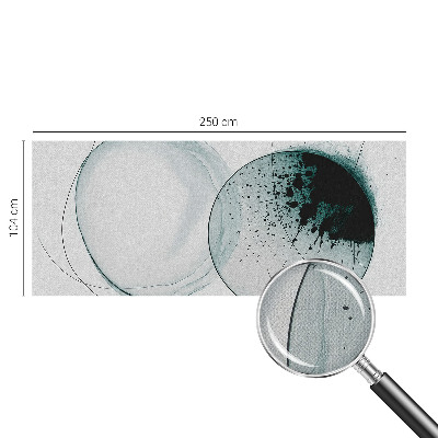 Peel and stick wall mural for kids' room with green circles