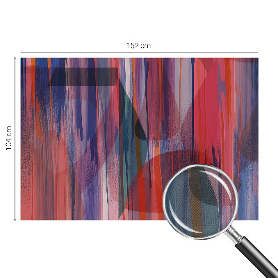 Peel and stick wall mural for bedroom with rainbow stripe design