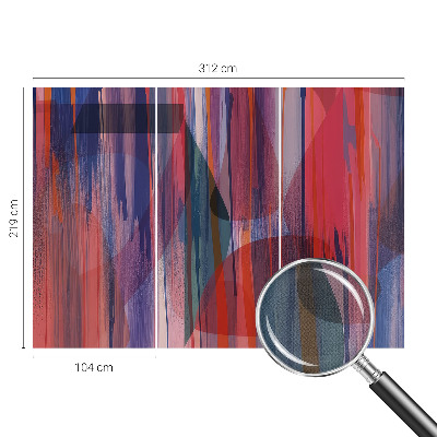 Peel and stick wall mural for bedroom Rainbow stripes