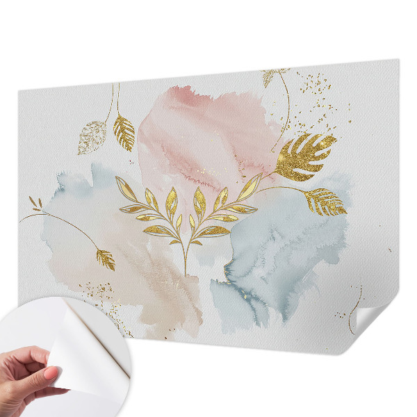 3D wall mural with a botanical motif