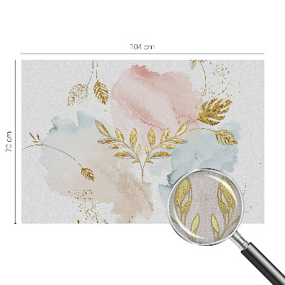 3D wall mural with a botanical motif